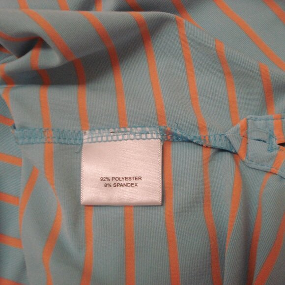 Peter Millar Golf Shirt Men’s XLarge Summer Comfort Blue Orange Striped GUC - Picture 7 of 10